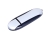 USB 2.0- флешка промо на 16 Гб овальной формы, черный, серебристый, пластик, металл
