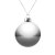 Елочный шар Finery Gloss, 8 см, глянцевый серебристый, серебристый