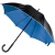 Зонт-трость Downtown, черный с синим, черный, полиэстер