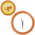 Часы настенные "ПРОМО" разборные ; оранжевый,  D28,5 см; пластик, оранжевый, пластик