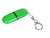 USB 2.0- флешка промо на 32 Гб каплевидной формы, зеленый, пластик