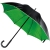 Зонт-трость Downtown, черный с зеленым, черный, зеленый, полиэстер