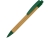 Ручка шариковая «Borneo», коричневый, зеленый, пластик, бамбук