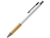 Ручка шариковая металлическая с бамбуковой вставкой PENTA, белый