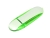 USB 3.0- флешка промо на 64 Гб овальной формы, зеленый, серебристый, пластик