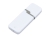 USB 2.0- флешка на 8 Гб с оригинальным колпачком, белый, пластик