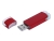 USB 2.0- флешка промо на 64 Гб прямоугольной классической формы, красный, металл