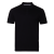 Рубашка поло унисекс  хлопок 185, 04B, Чёрный
