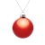 Елочный шар Finery Gloss, 8 см, глянцевый красный, красный
