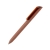 Ручка шариковая FLOW PURE, коричневый корпус/прозрачный клип, покрытие soft touch, пластик, коричневый, пластик