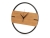 Деревянные часы с металлическим ободом «Time Wheel», черный