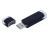 USB 2.0- флешка промо на 16 Гб прямоугольной классической формы, черный, металл