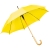 Зонт-трость с деревянной ручкой, полуавтомат; желтый; D=103 см, L=90см; 100% полиэстер, желтый, 100% полиэстер, плотность 190 г/м2