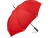 Зонт-трость «Safebrella» с фонариком и светоотражающими элементами, красный, полиэстер, soft touch