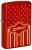 Зажигалка ZIPPO с покрытием Metallic Red, латунь/сталь, красная, 38x13x57 мм