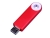USB 2.0- флешка промо на 32 Гб прямоугольной формы, выдвижной механизм, белый, красный, пластик