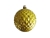 Новогодний ёлочный шар «Рельеф», желтый, полистирол