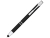 Ручка-стилус металлическая шариковая «Moneta» с анодированным покрытием, черный, алюминий