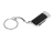 USB 2.0- флешка на 16 Гб с выдвижным механизмом и мини чипом, черный, серебристый, пластик, металл