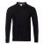 Рубашка поло мужская STAN длинный рукав хлопок/полиэстер 185, 04S, Чёрный