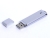 USB 3.0- флешка промо на 32 Гб прямоугольной классической формы, серебристый, пластик