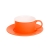Чайная пара ICE CREAM, оранжевый с белым кантом, 200 мл, фарфор, оранжевый, белый, фарфор