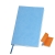 Бизнес-блокнот "Funky", 130*210 мм, голубой,  оранжевый форзац, мягкая обложка, блок-линейка, голубой, оранжевый, pu velvet
