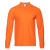 Рубашка поло мужская STAN длинный рукав хлопок/полиэстер 185, 04S, Оранжевый, оранжевый, 185 гр/м2, хлопок