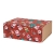 Шубер новогодний "Пингвины" для подарочной коробки 230*170*80 мм, бордовый