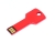 USB 2.0- флешка на 32 Гб в виде ключа, красный, металл