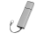 USB-флешка на 16 Гб «Borgir» с колпачком, серый, металл