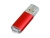 USB 2.0- флешка на 4 Гб с прозрачным колпачком, красный, металл