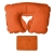 Подушка надувная дорожная в футляре; оранжевый; 43,5х27,5 см; твил; шелкография, оранжевый, твил