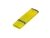 USB 3.0- флешка промо на 128 Гб прямоугольной классической формы, желтый, пластик