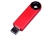 USB 2.0- флешка промо на 64 Гб прямоугольной формы, выдвижной механизм, черный, красный, пластик