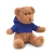 Медведь плюшевый в футболке, синий, бархат
