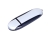USB 2.0- флешка промо на 32 Гб овальной формы, черный, серебристый, пластик, металл