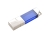 USB 2.0- флешка на 32 Гб кристалл мини, синий, металл, стекло