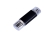 USB 2.0/micro USB/Type-C- флешка на 16 Гб, черный, металл