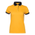 Рубашка поло  женская STAN с контрастными деталями хлопок/полиэстер 185, 04CW, Жёлтый/Чёрный