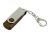 USB 2.0- флешка промо на 32 Гб с поворотным механизмом, коричневый, серебристый, дерево, металл