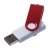 Флешка Twist Color, белая с красным, 8 Гб, белый, красный, пластик; покрытие софт-тач; металл