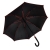 Зонт-трость "Back to black", полуавтомат, 100% полиэстер, черный с красным, черный, красный, 100% полиэстер, плотность 190т
