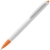 Ручка шариковая Tick, белая с оранжевым, белый, оранжевый, пластик