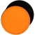 Лейбл из ПВХ с липучкой Menteqo Round, оранжевый неон, оранжевый