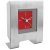 Часы настольные с будильником "Дизайн"; красный; 8,5х4,5х11 см; металл, пластик; лазерная гравировка