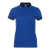 Рубашка поло  женская STAN с контрастными деталями хлопок/полиэстер 185, 04CW, Синий/Чёрный