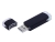 USB 2.0- флешка промо на 8 Гб прямоугольной классической формы, черный, металл