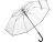 Зонт-трость «Pure» с прозрачным куполом, черный, прозрачный, полиэстер, пластик