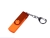 USB 2.0/micro USB/Type-С- флешка на 32 Гб 3-в-1 с поворотным механизмом, оранжевый, пластик